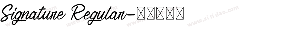Signature Regular字体转换